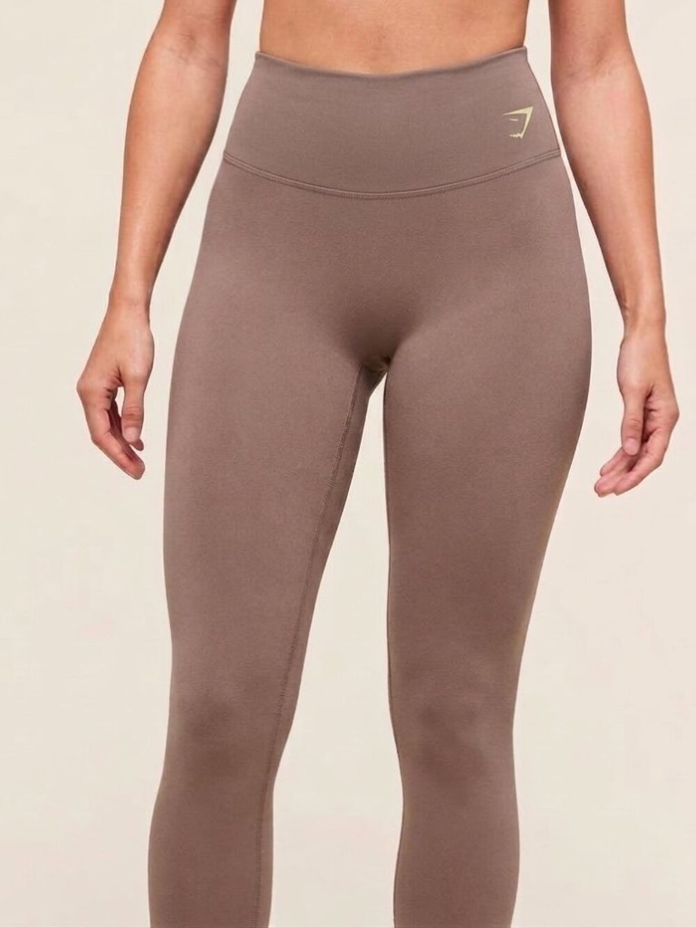 Gymshark High Waisted Training Leggings Size S Mocha Cocoa Brown Gym Workout